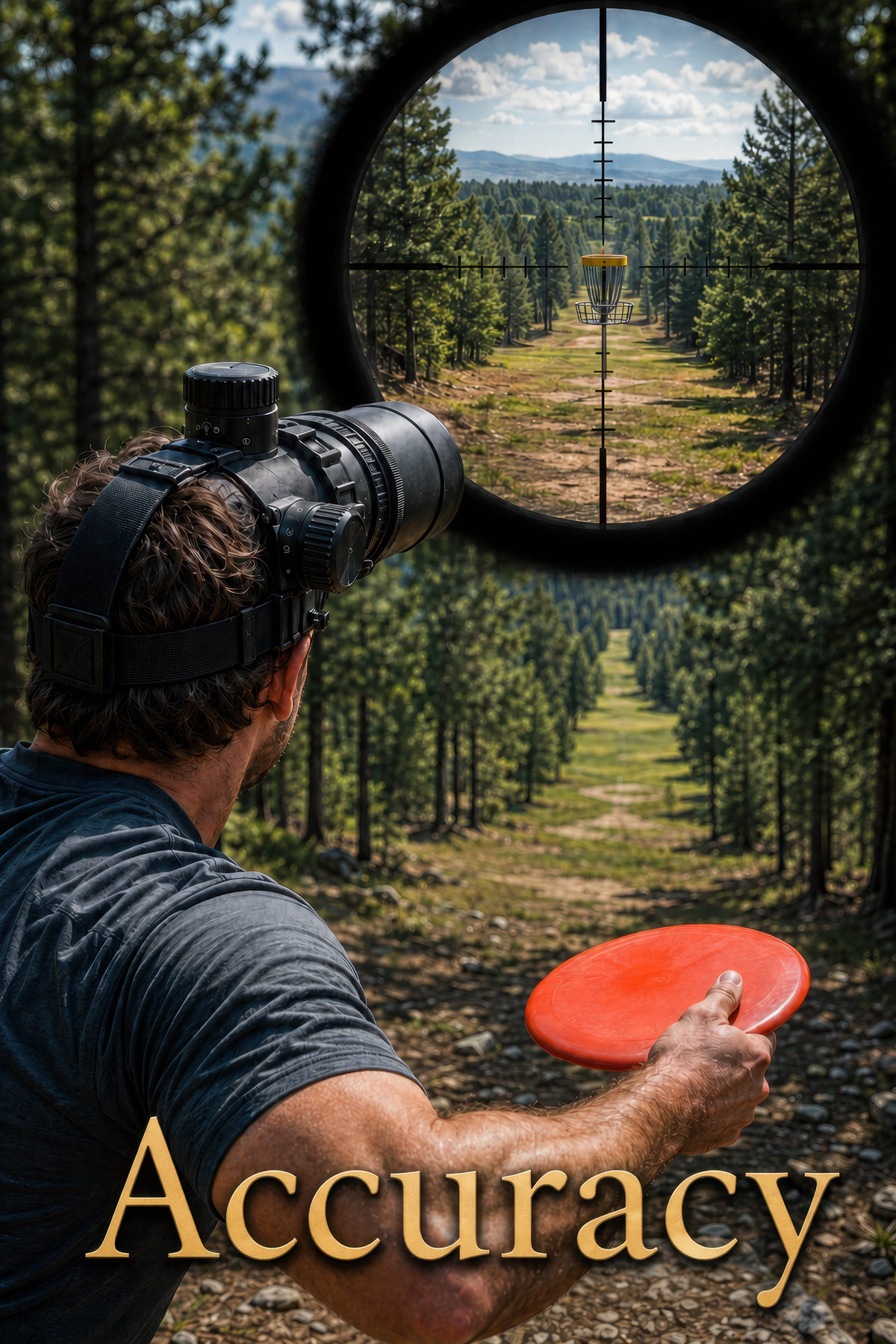Accuracy disc golf illustration