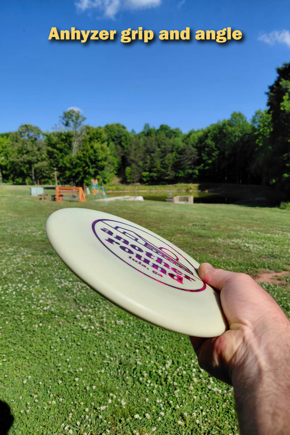 Anhyzer disc golf release angle illustration