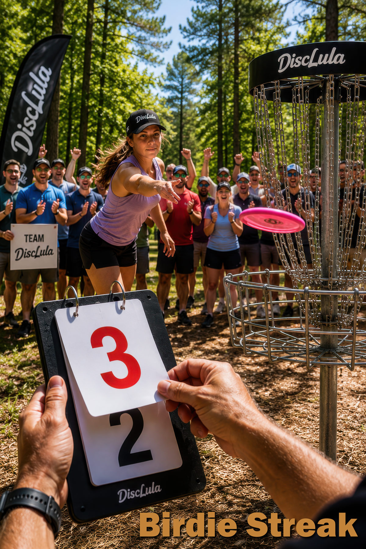 Birdie streak disc golf illustration