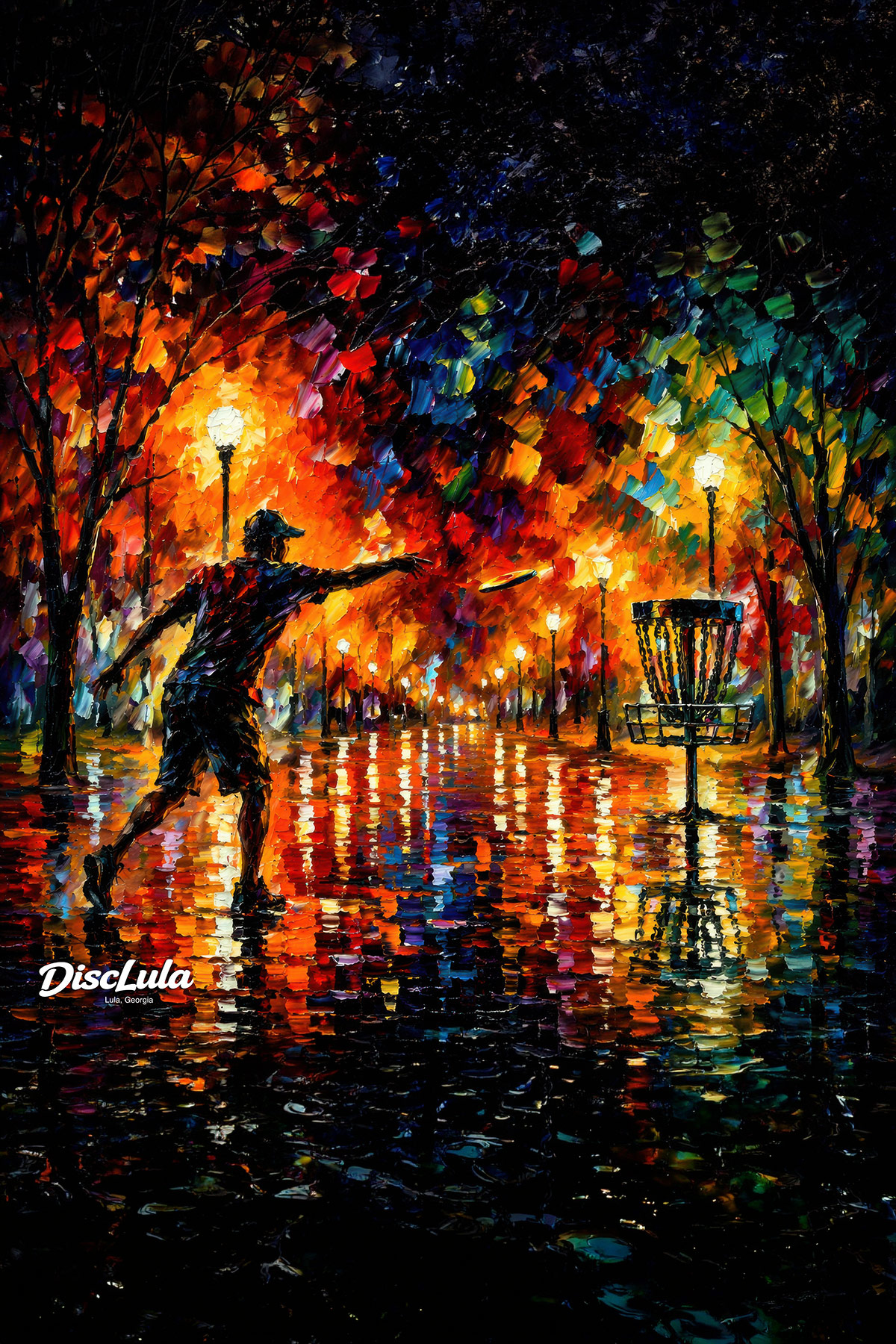Circle 2 disc golf putting illustration
