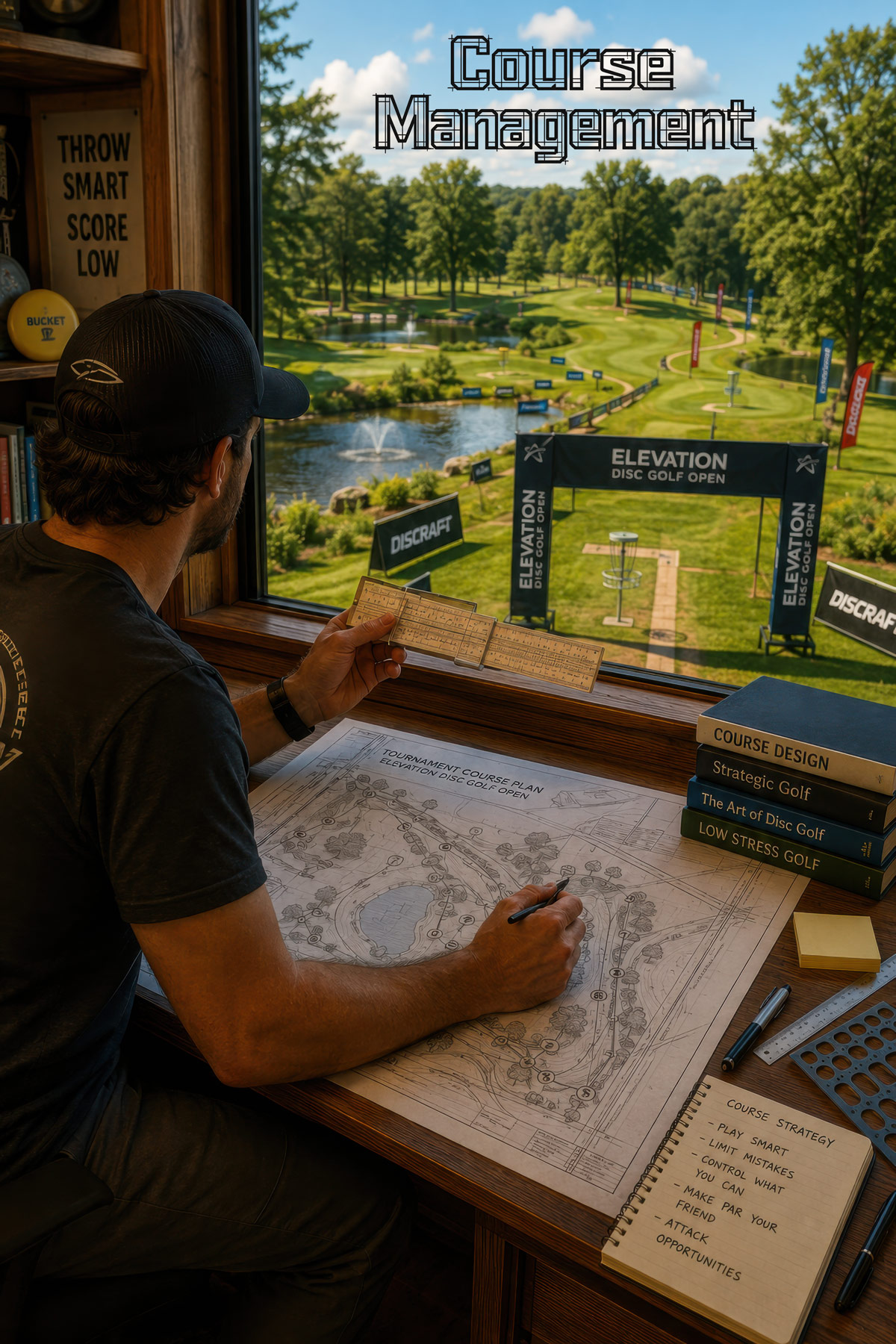 Course Management disc golf illustration