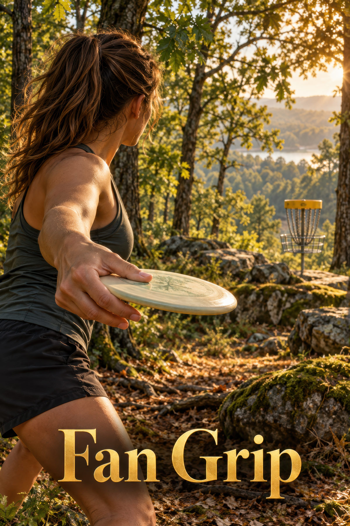 Fan Grip disc golf illustration