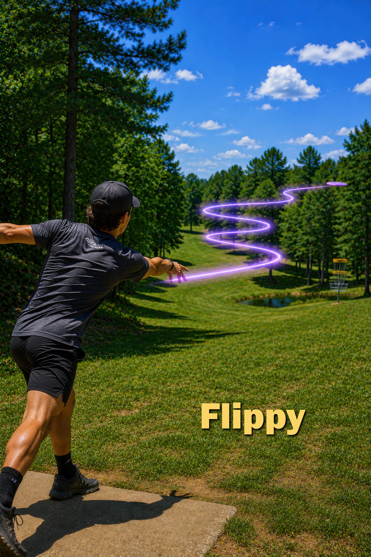 Flippy disc golf illustration
