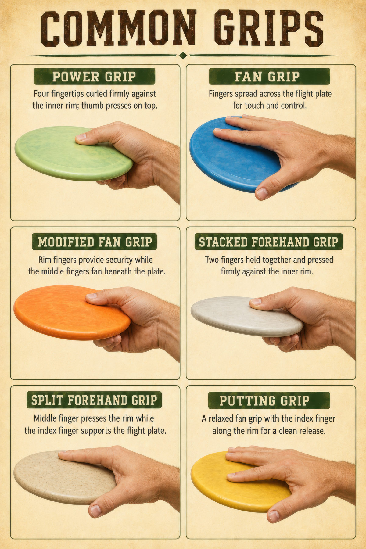 Grip disc golf illustration