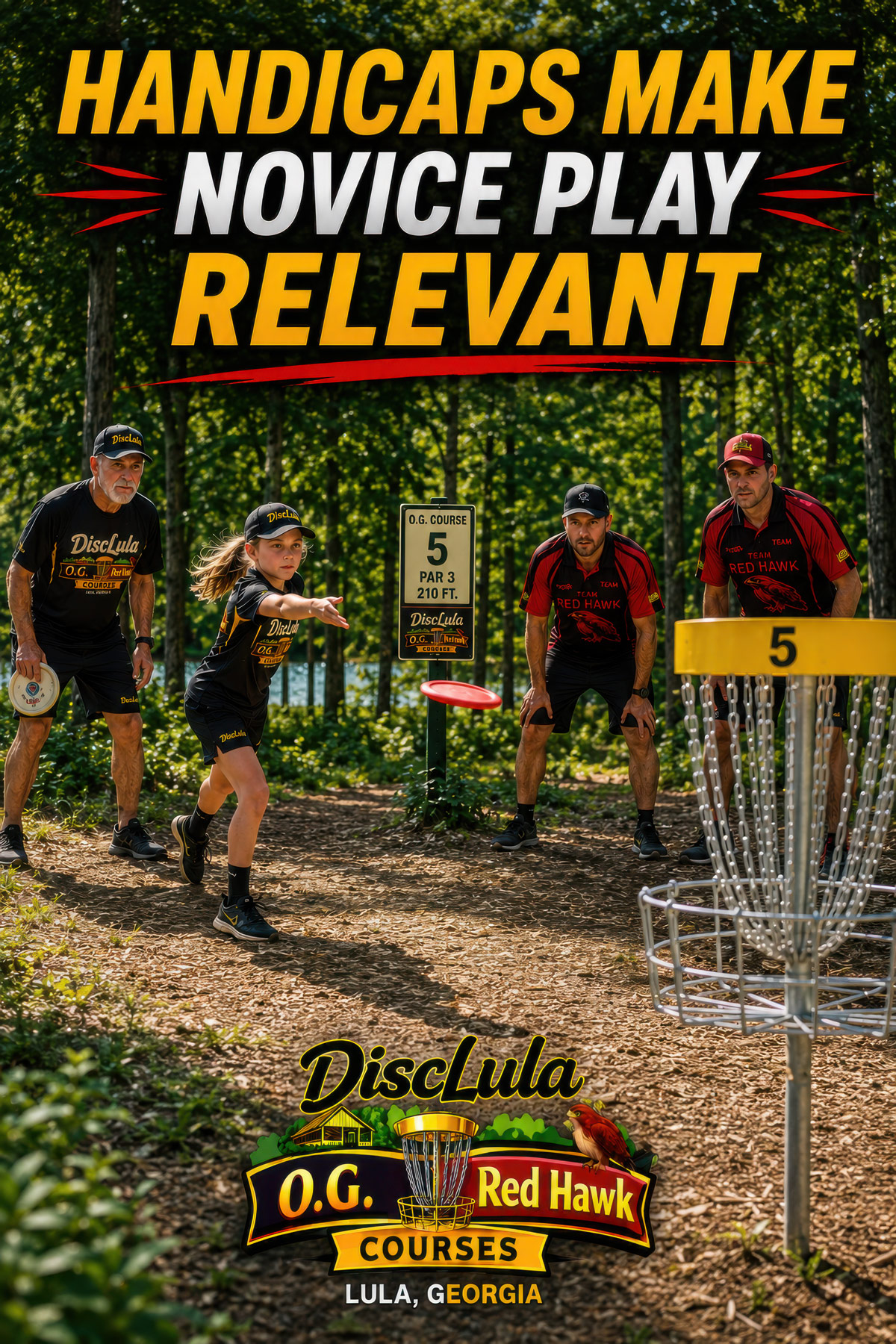 Handicap disc golf illustration