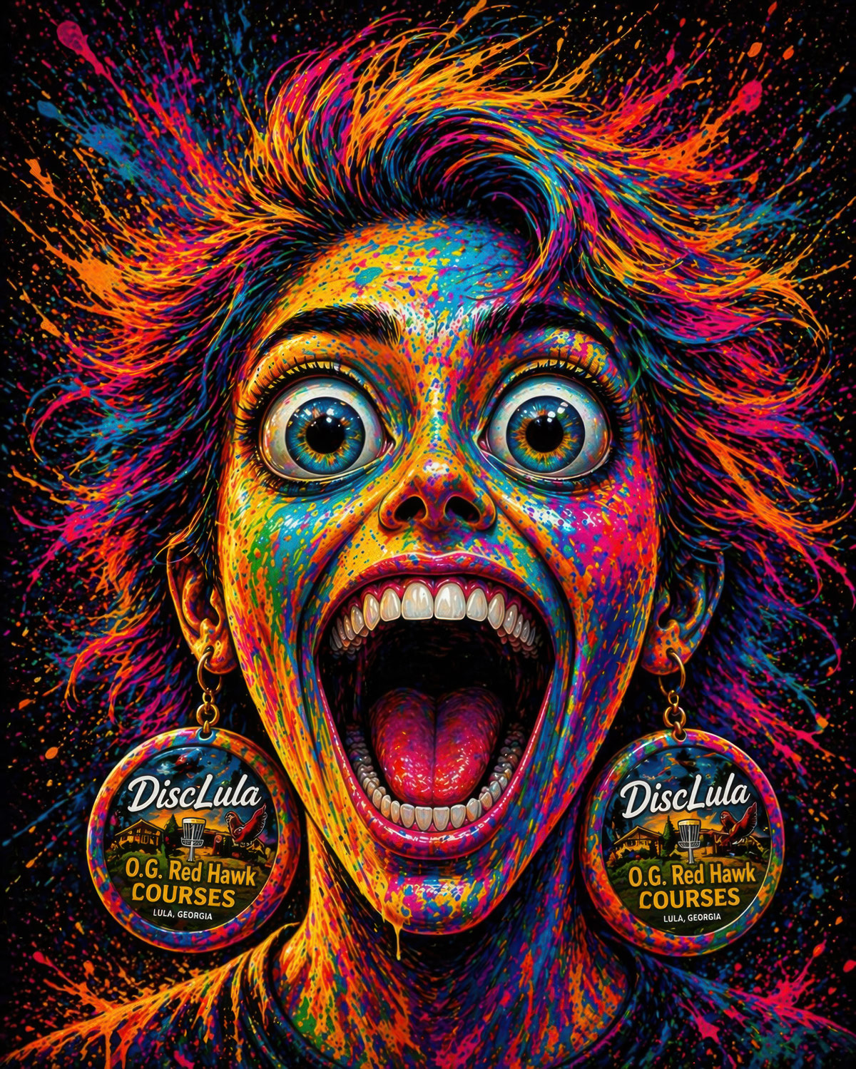 Hero Shot disc golf illustration