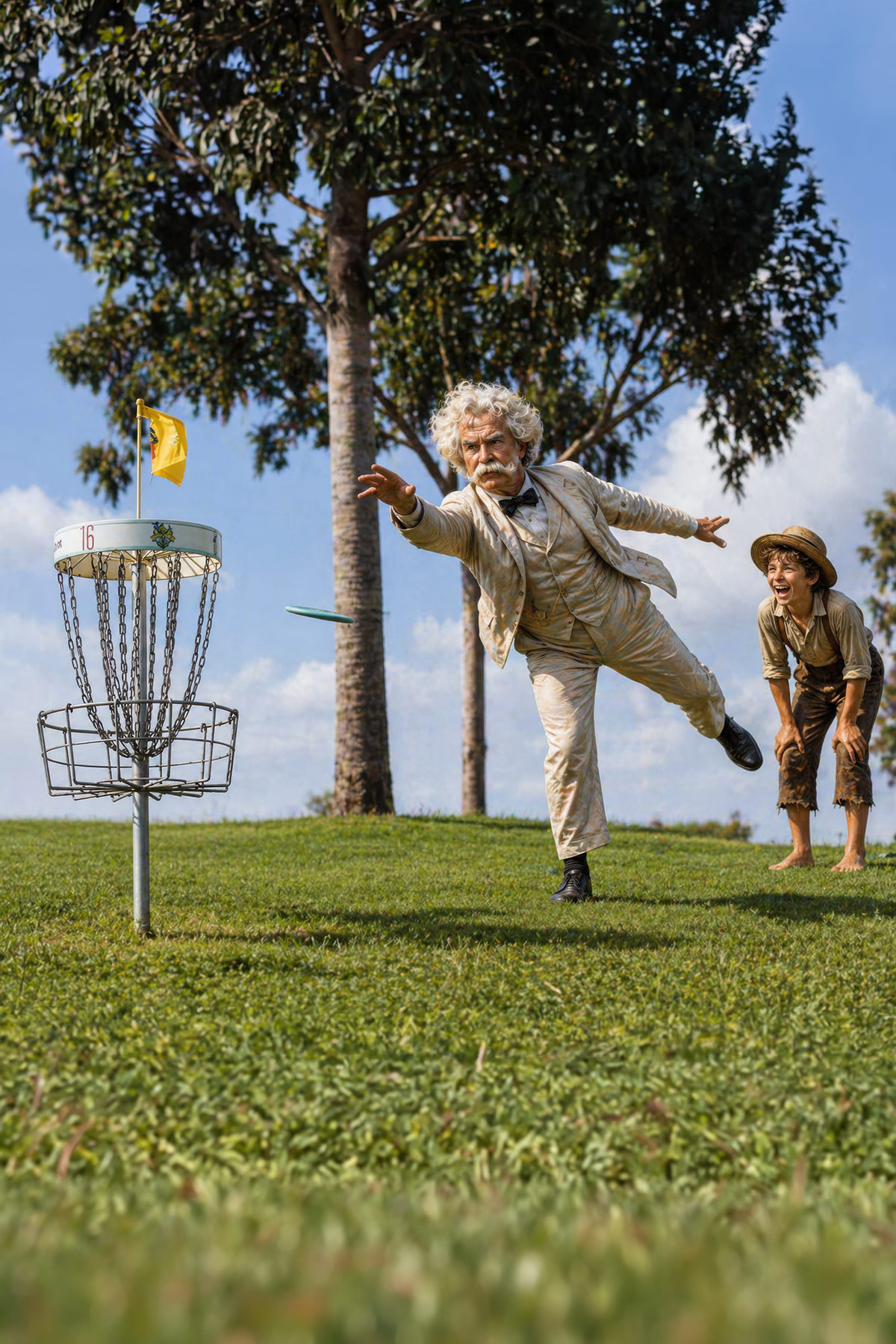 Jump putt disc golf putting illustration