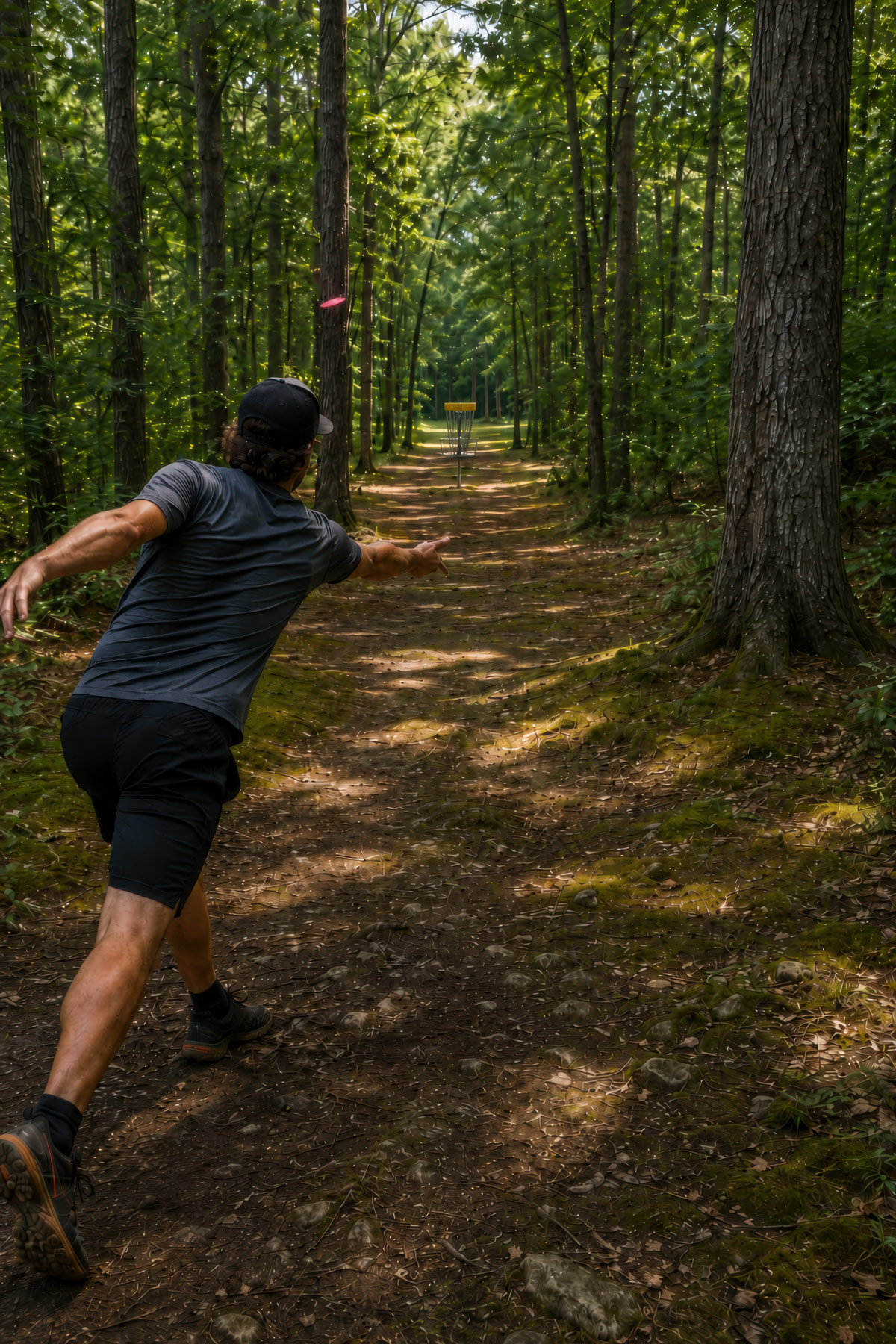 Late Release disc golf illustration