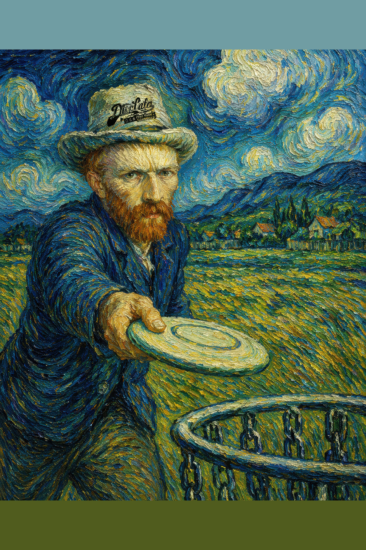 Lay up disc golf illustration