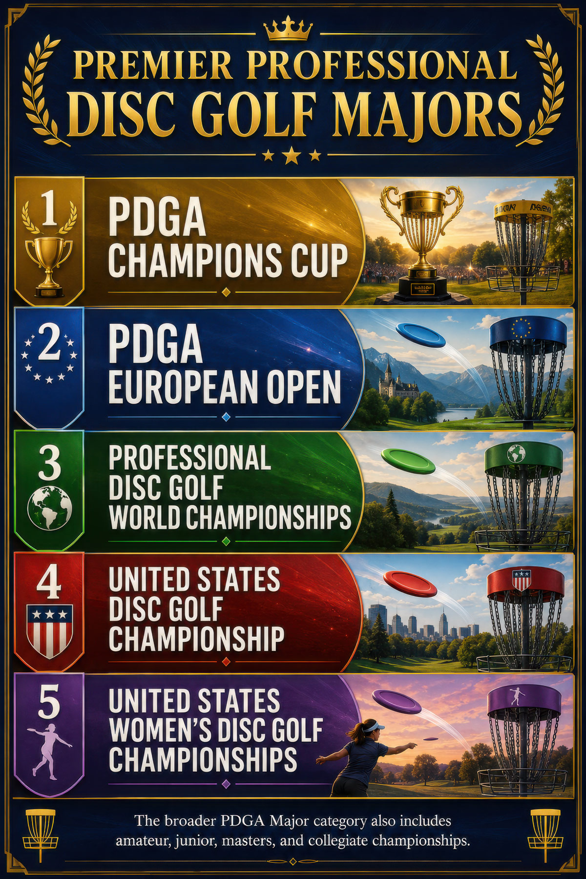 Major disc golf illustration