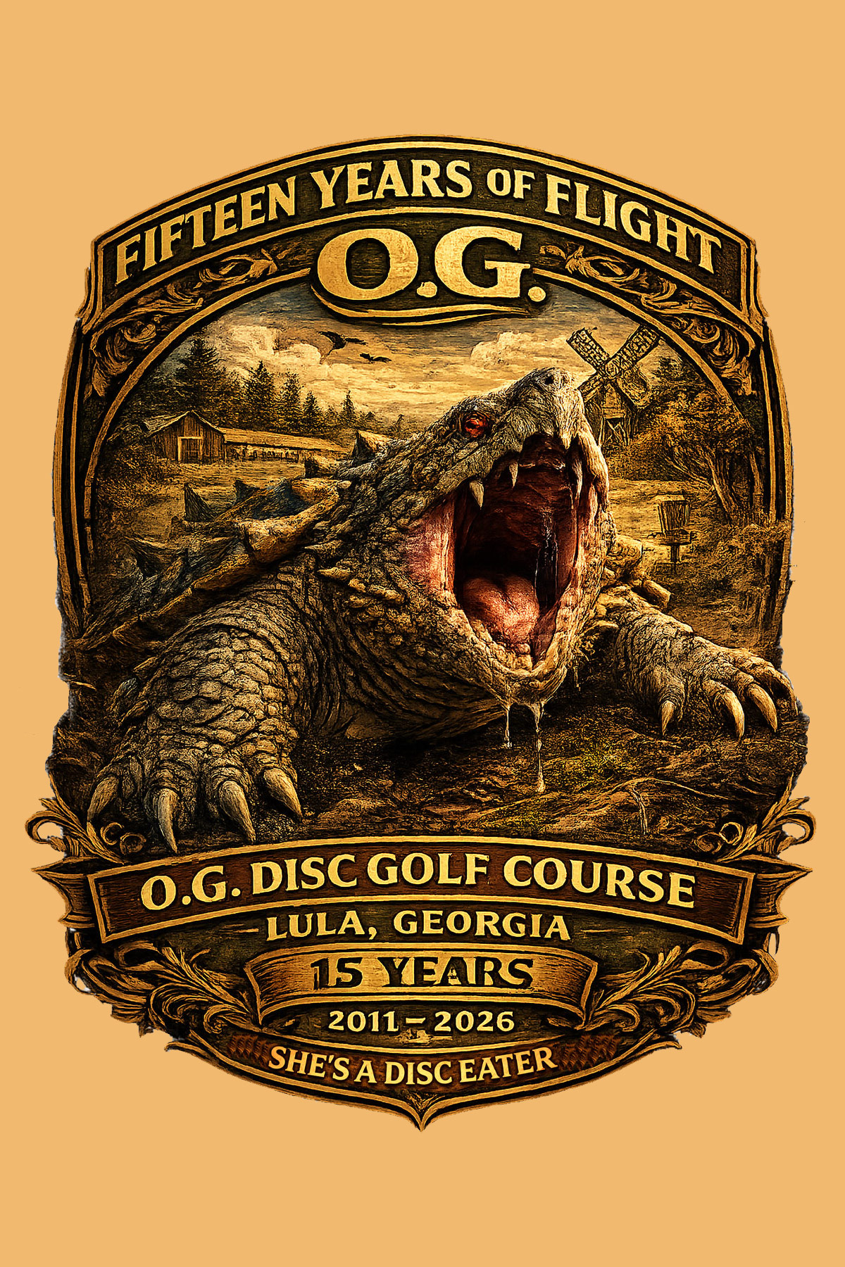 Mando mandatory route disc golf illustration