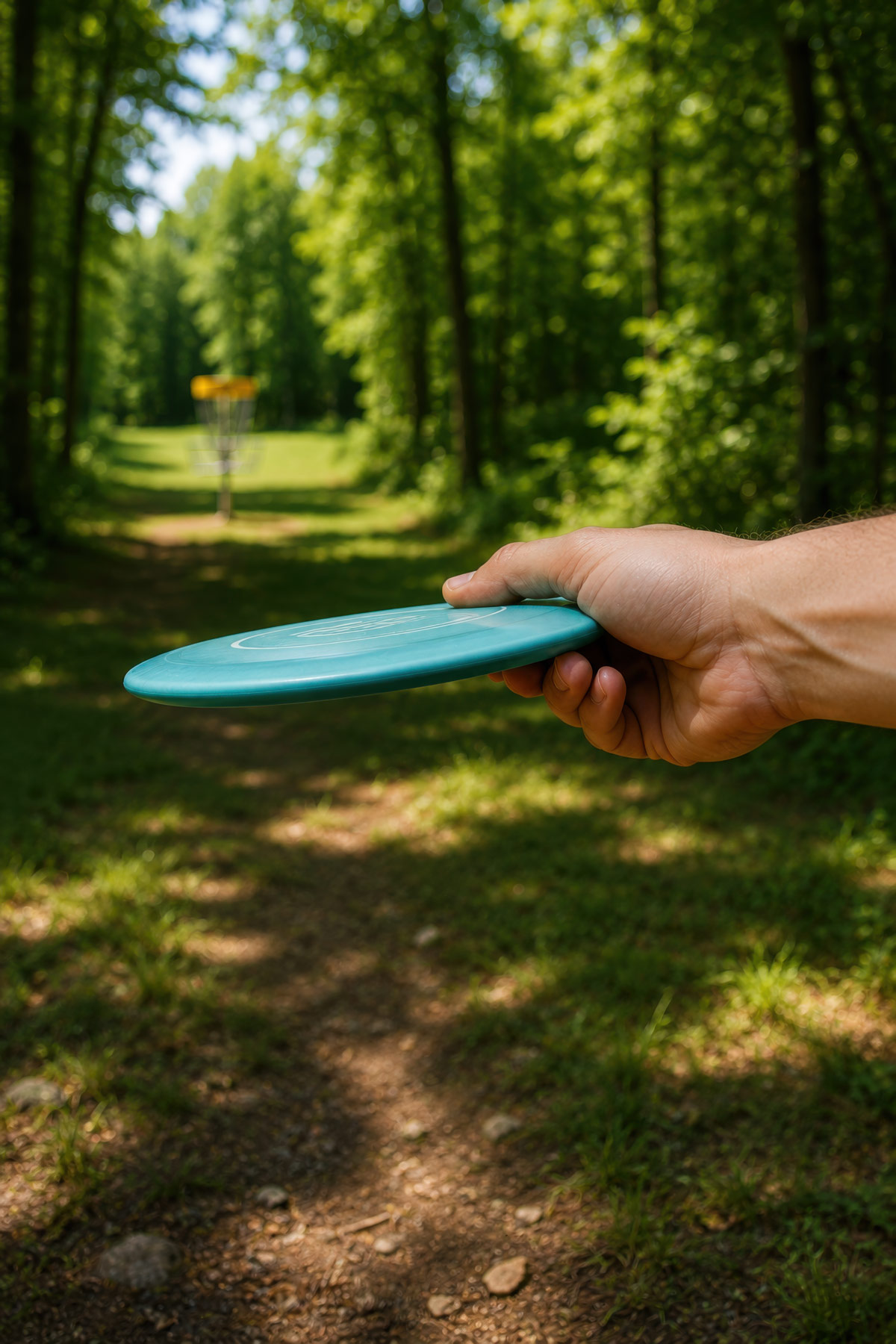 Nose down disc golf release angle illustration