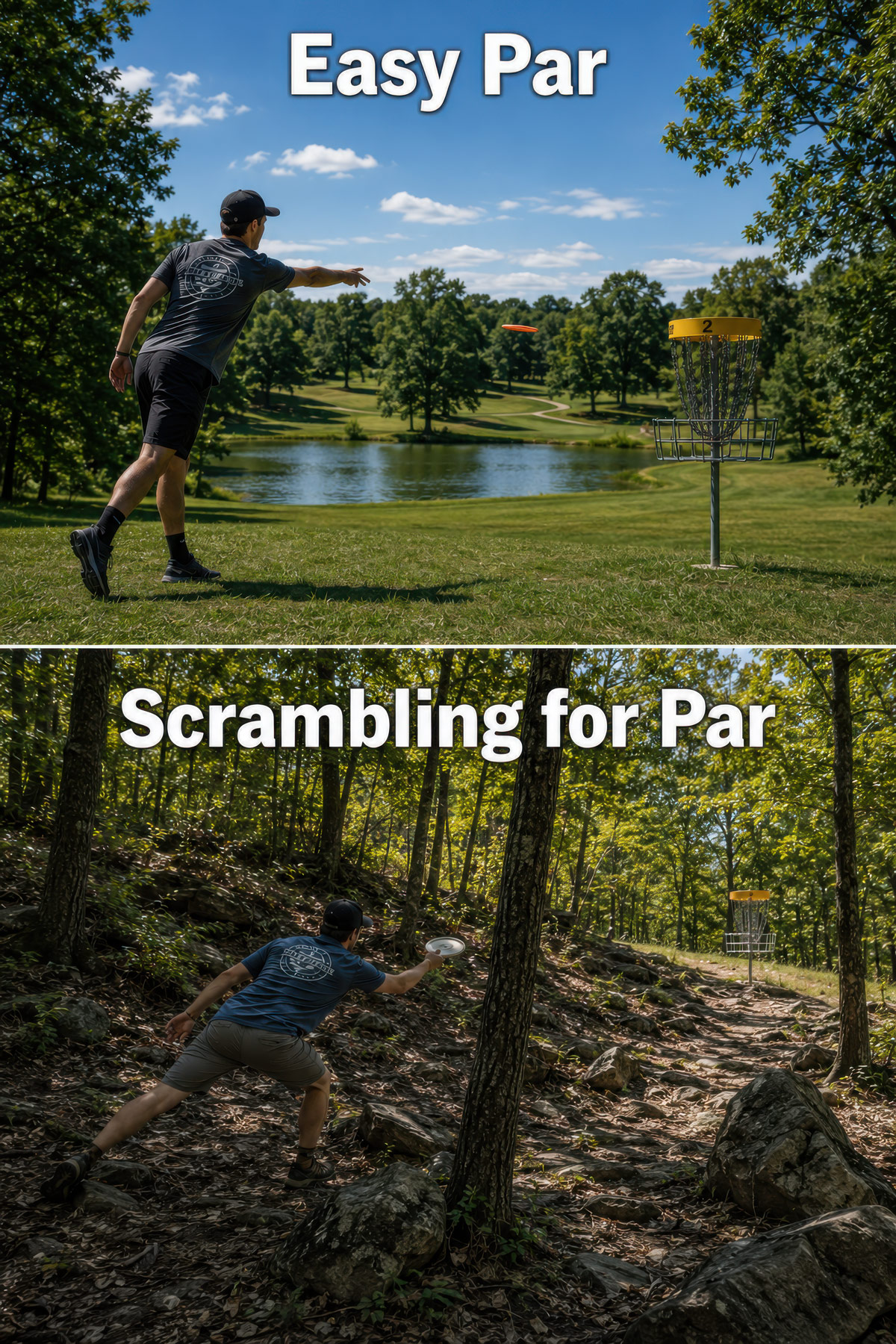 Par disc golf illustration