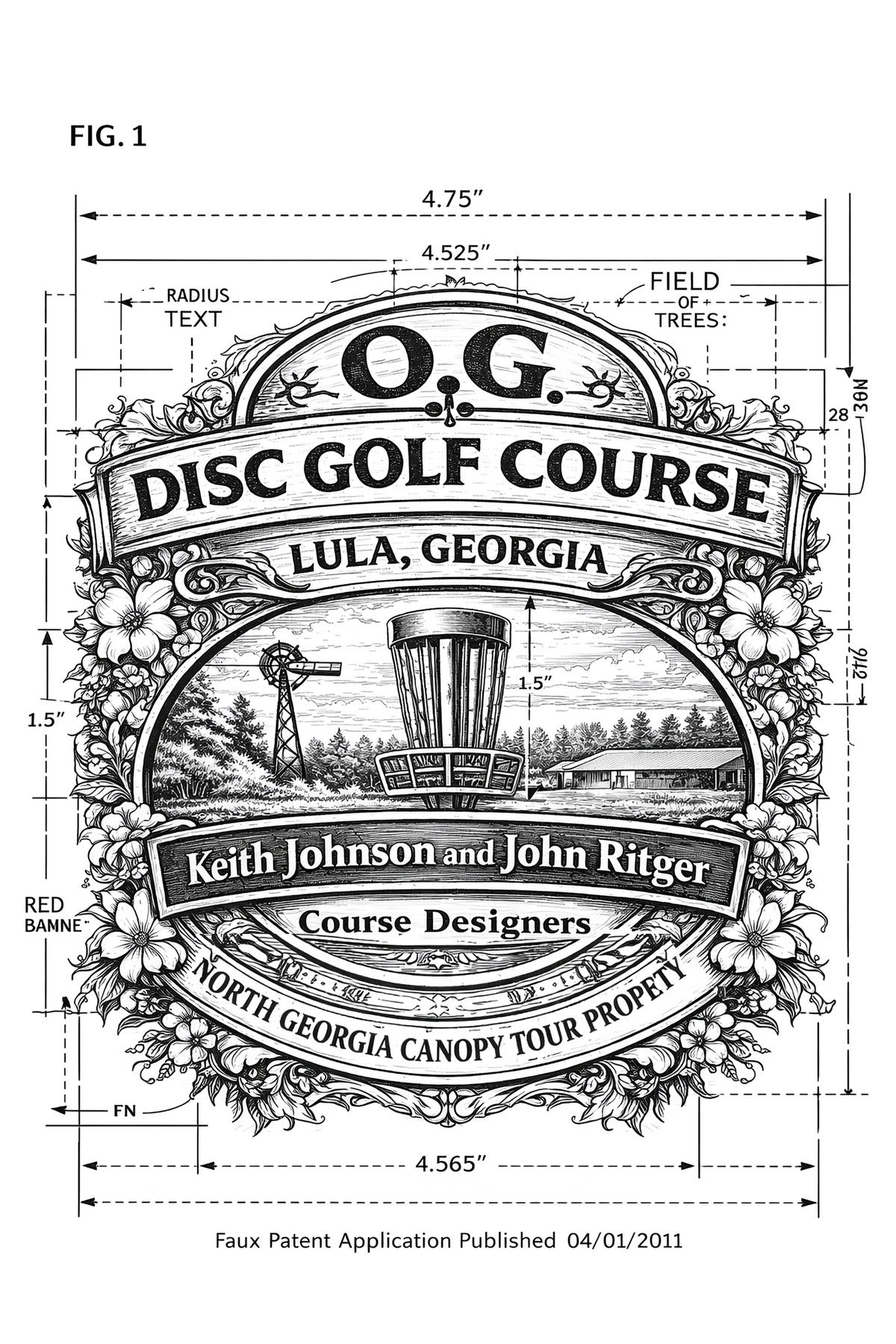 Patent pending disc golf stance illustration