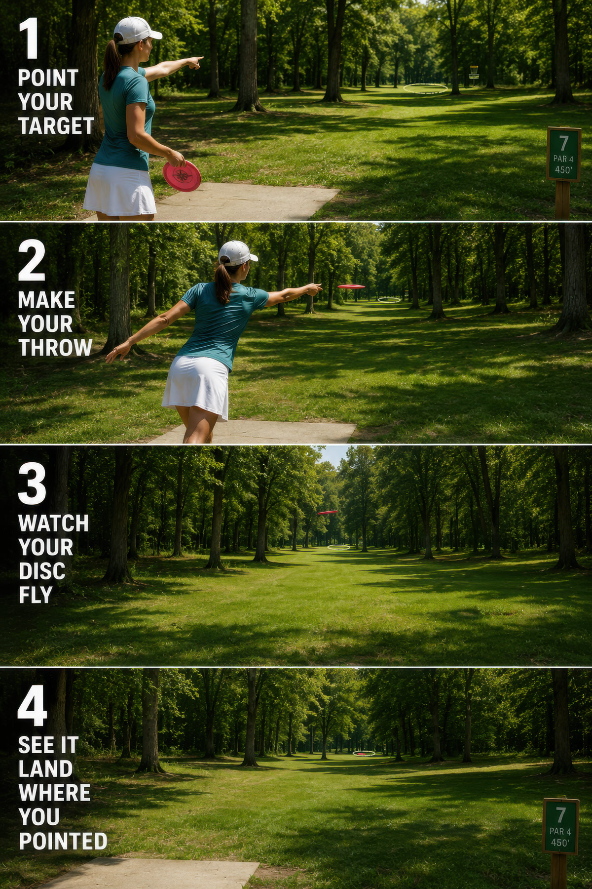 Placement Shot disc golf illustration