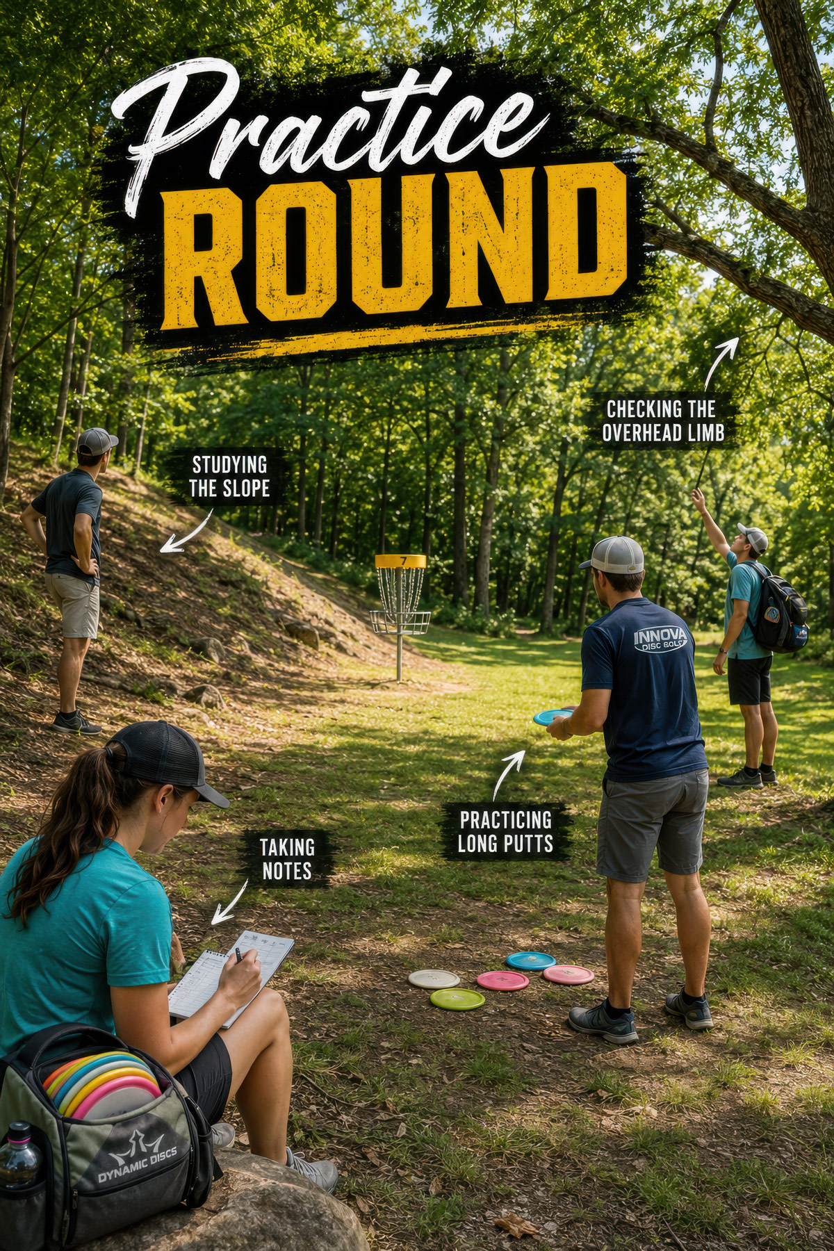 Practice Round disc golf illustration