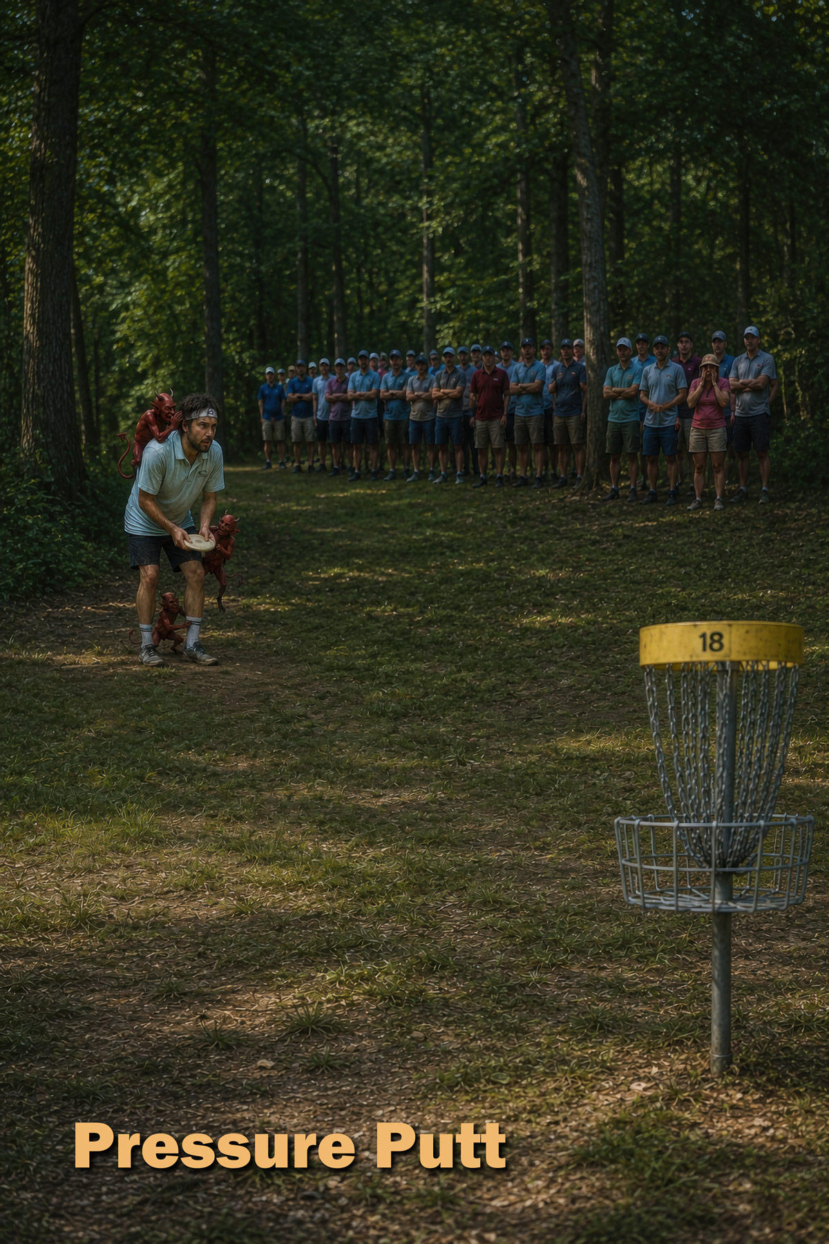 Pressure Putt disc golf illustration