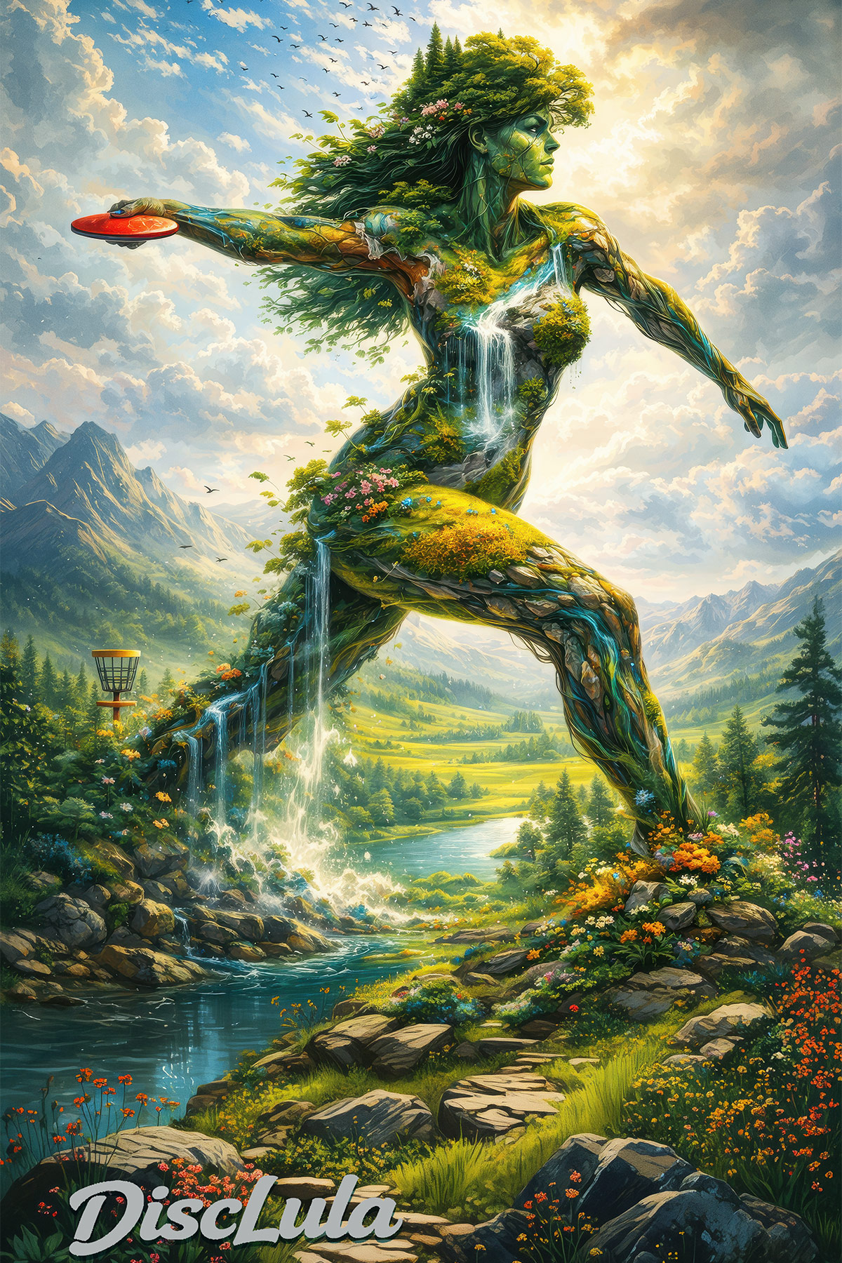 Reach back disc golf throwing mechanics illustration