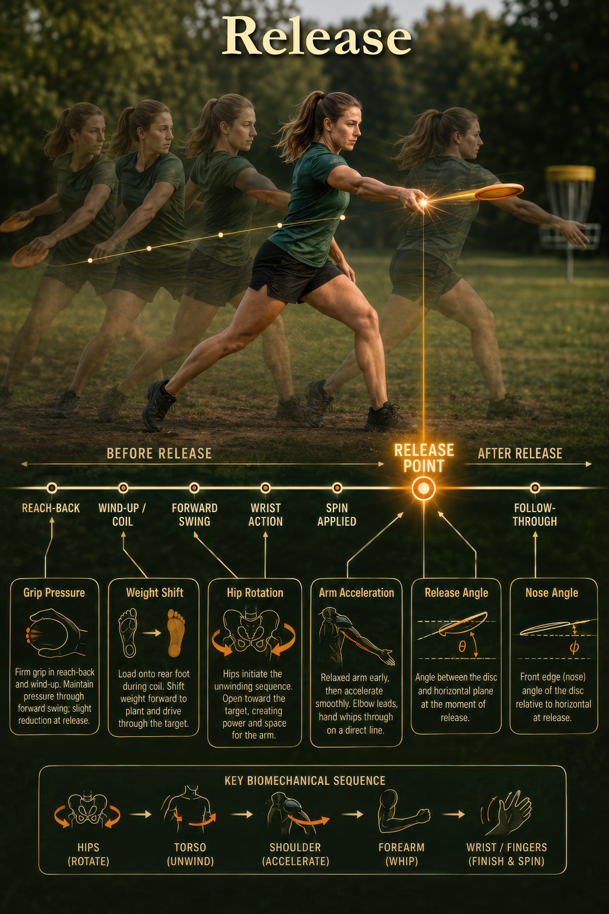 Release disc golf illustration