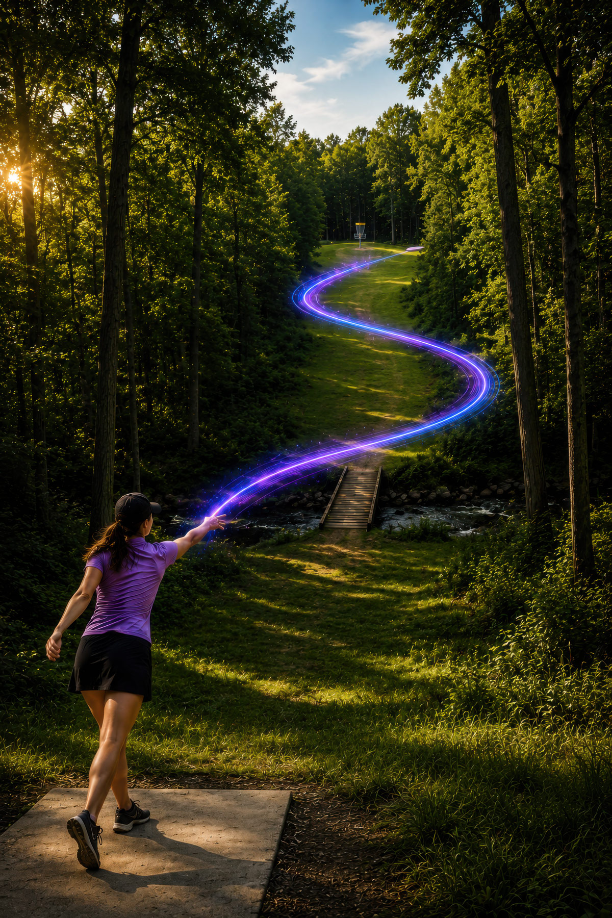 S-curve disc golf flight illustration
