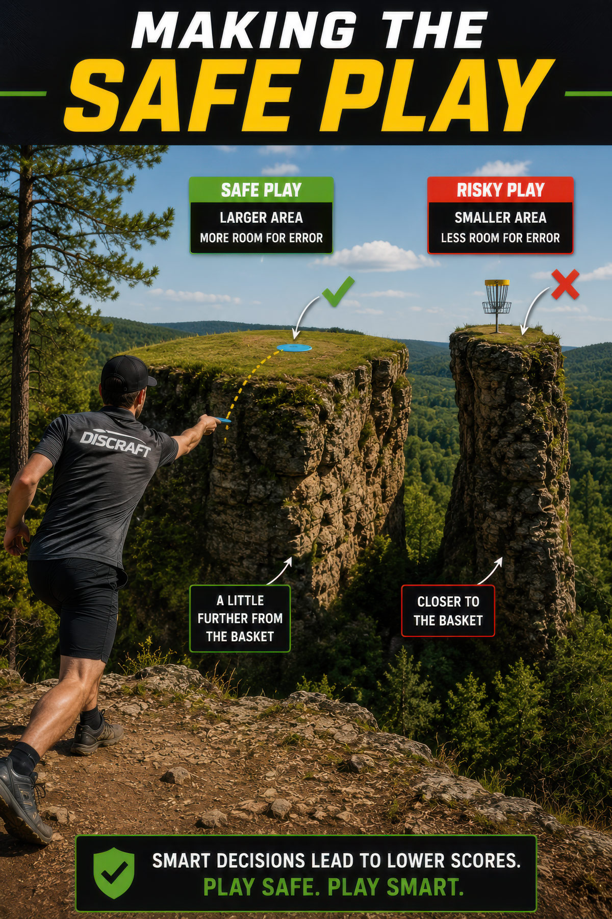 Safe Play disc golf illustration