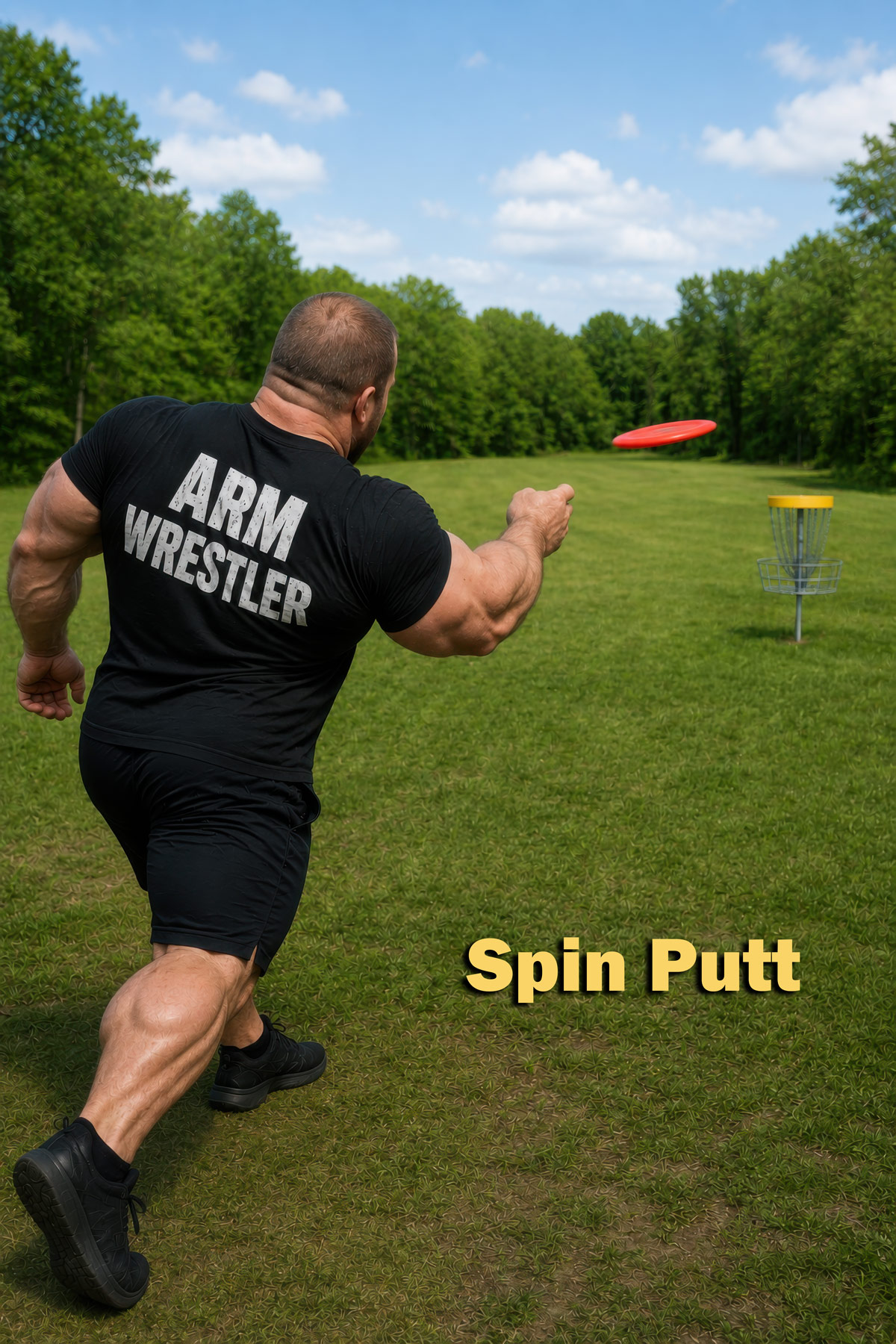 Spin putt disc golf putting illustration