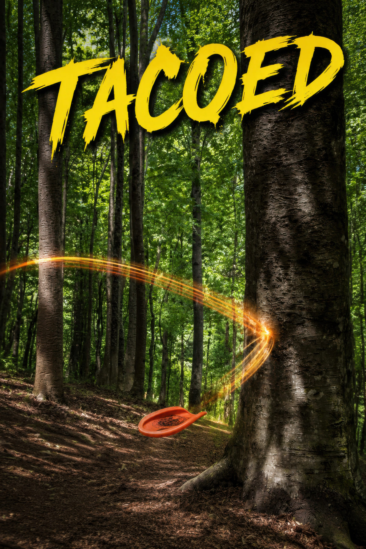 Tacoed disc golf illustration