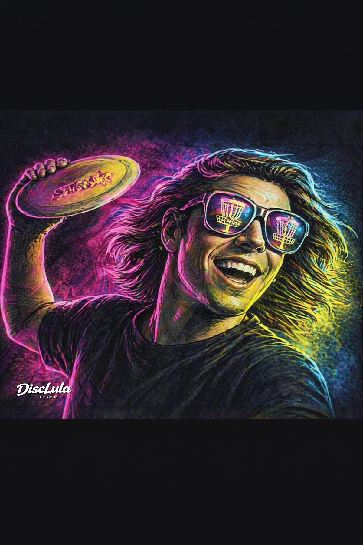 Tomahawk disc golf overhand throw illustration