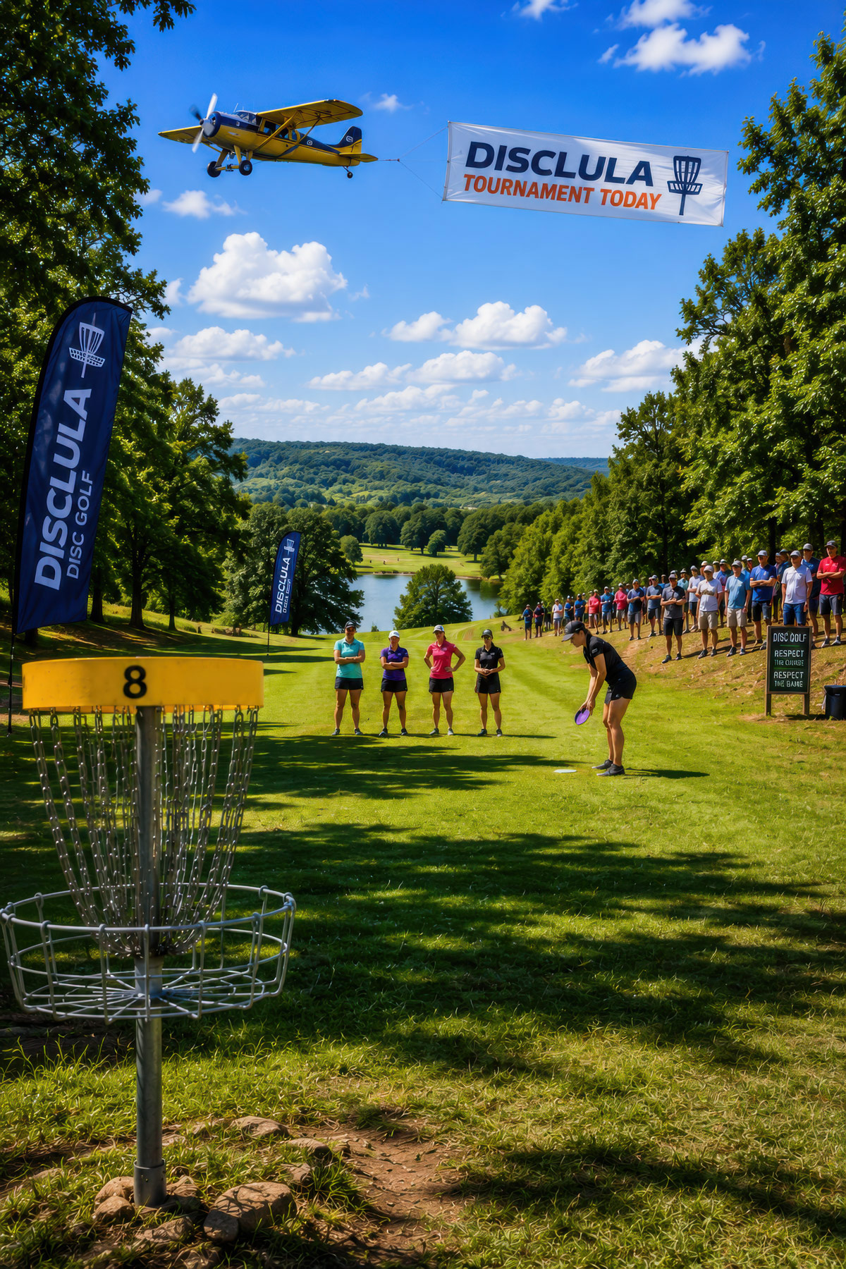 Tournament Play disc golf illustration