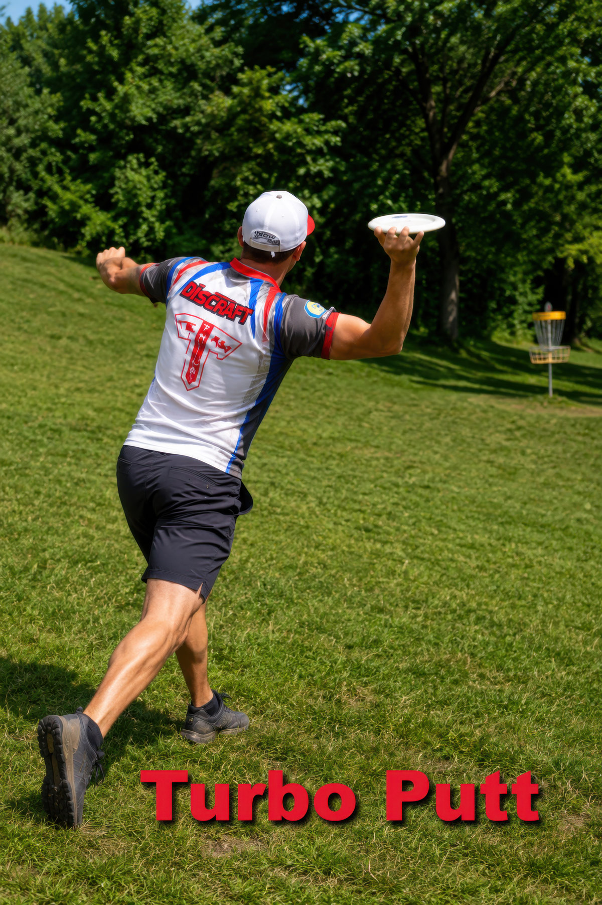 Turbo putt disc golf putting illustration