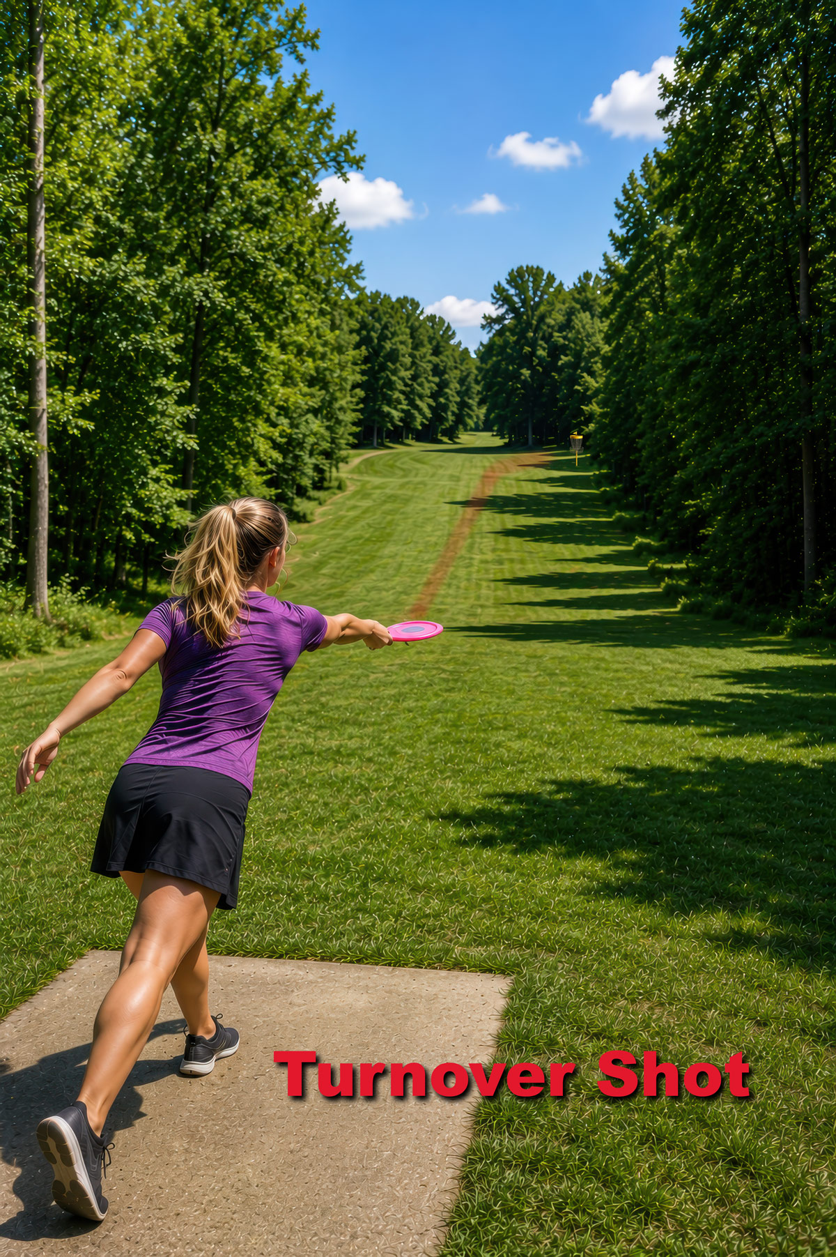 Turnover shot disc golf flight illustration