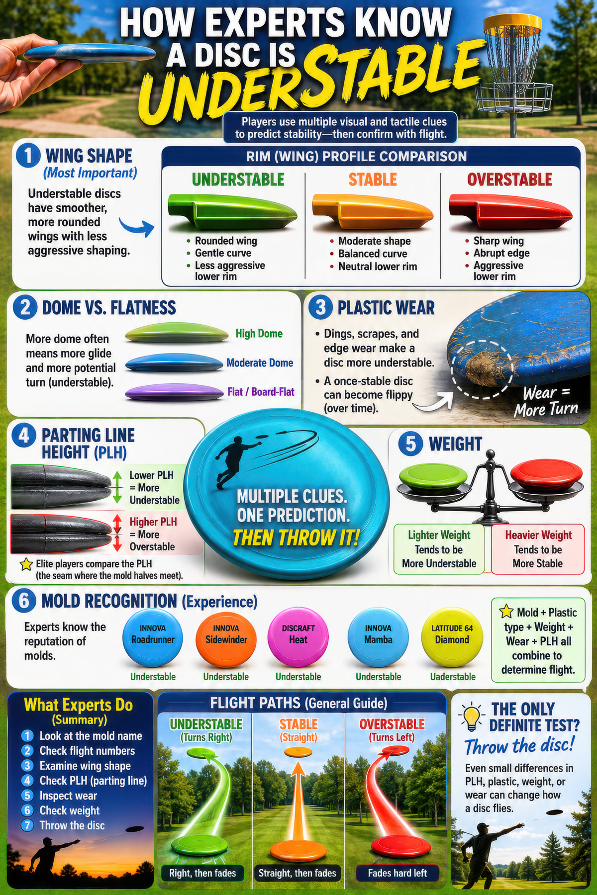 Understable disc golf illustration