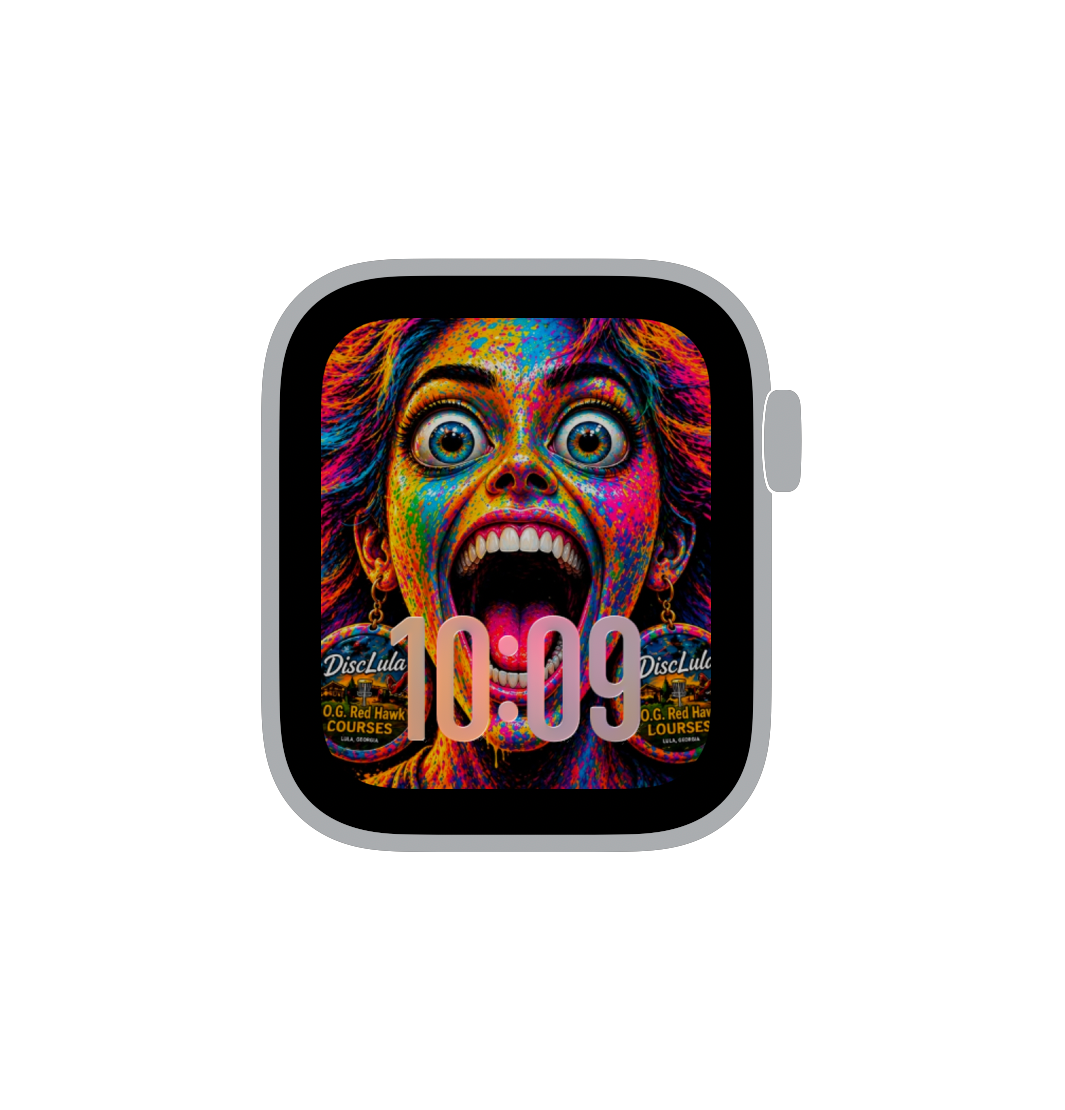 Big Eyed Disc Golf Fan Apple Watch face preview