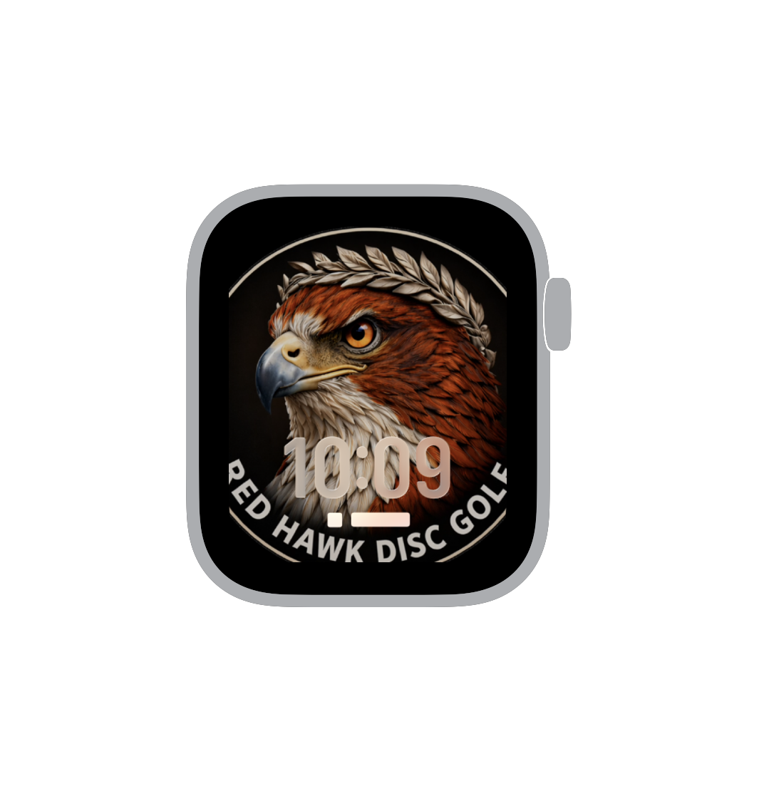 Red Hawk Statue Head Apple Watch face preview