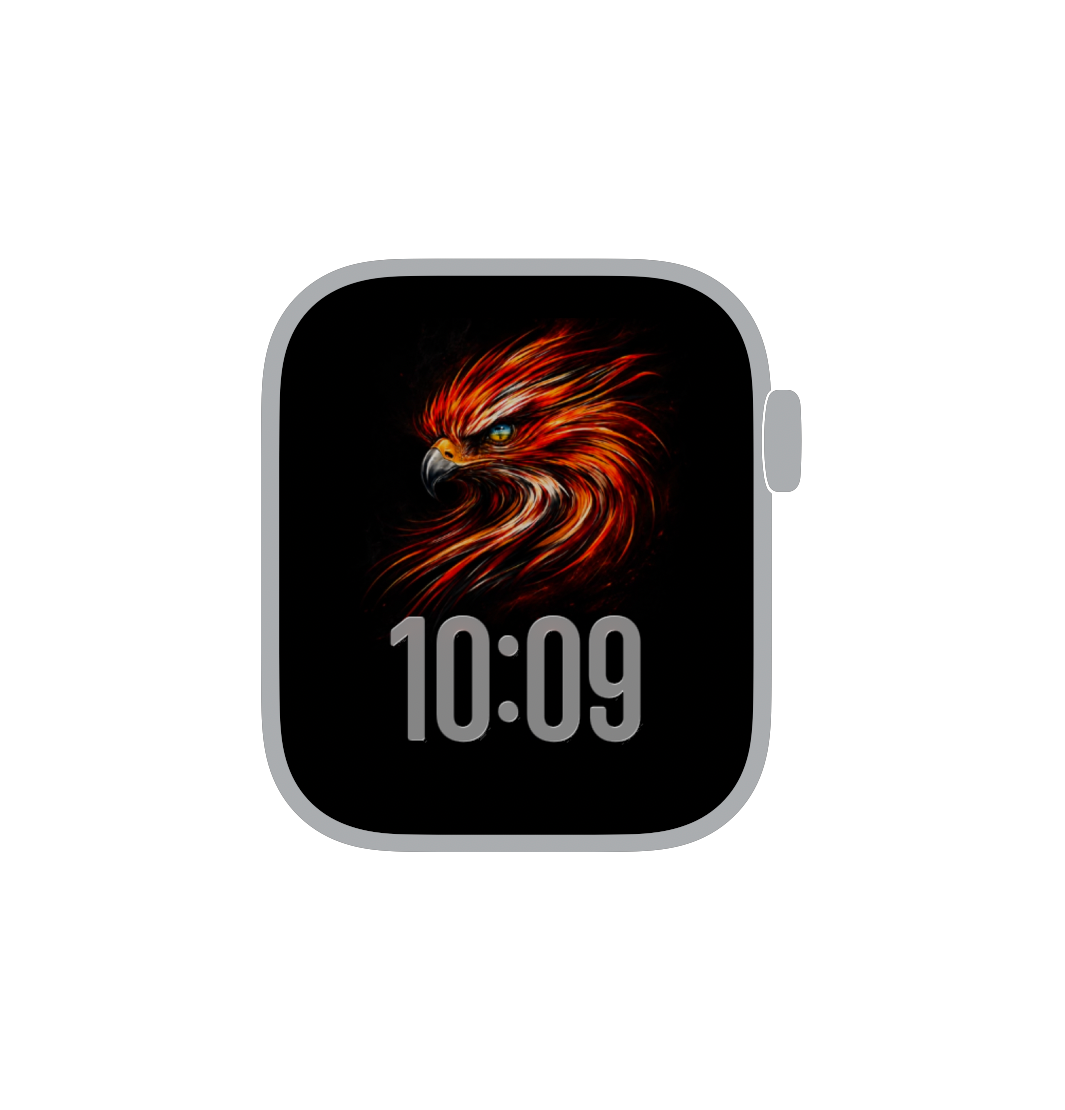 Red Hawk Abstract Apple Watch face preview